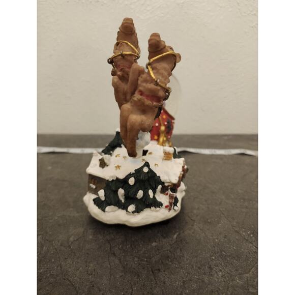 Vintage‎ International Bazaar Santa's Sleigh WaterGlobe Musical Animated Deer - Picture 5 of 9